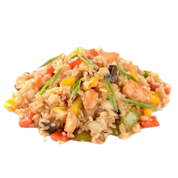 Жареный рис с курицей